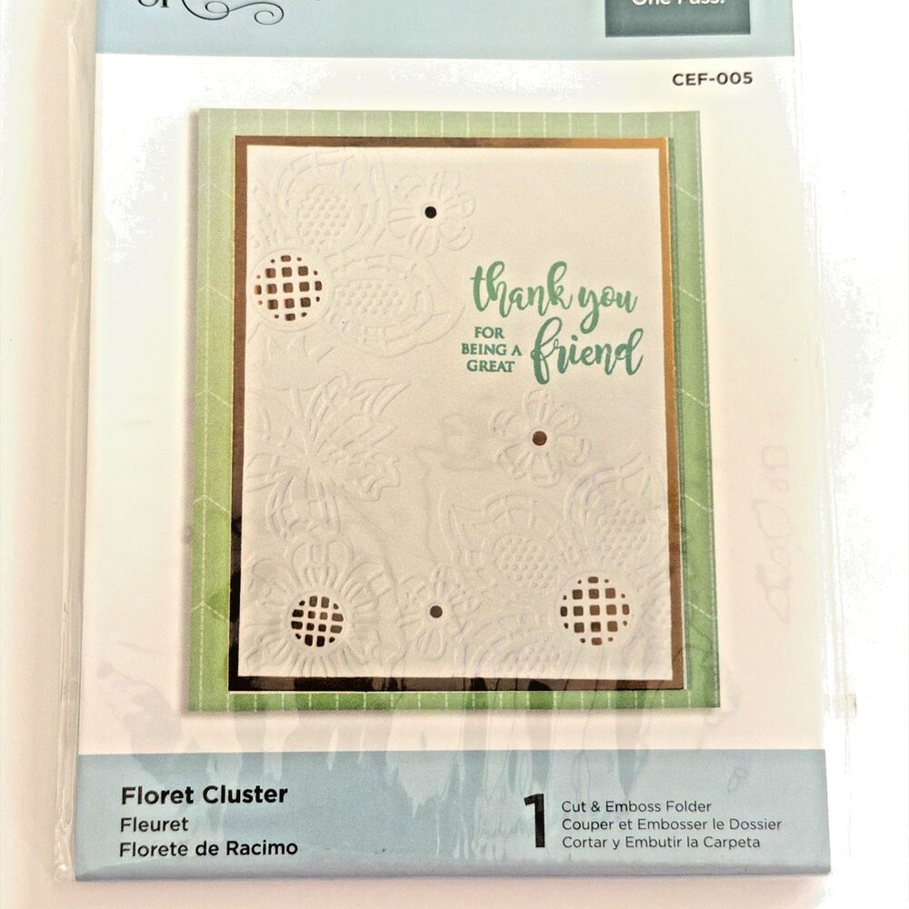 FLORET CLUSTER Spellbinders Cut & Emboss Folder CEF-005 Flowers floral